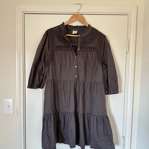 Good Hart Matilda Jane Women's Black Button-Up Tiered‎ Dress Ruffle Dress Size M - Picture 2 of 11